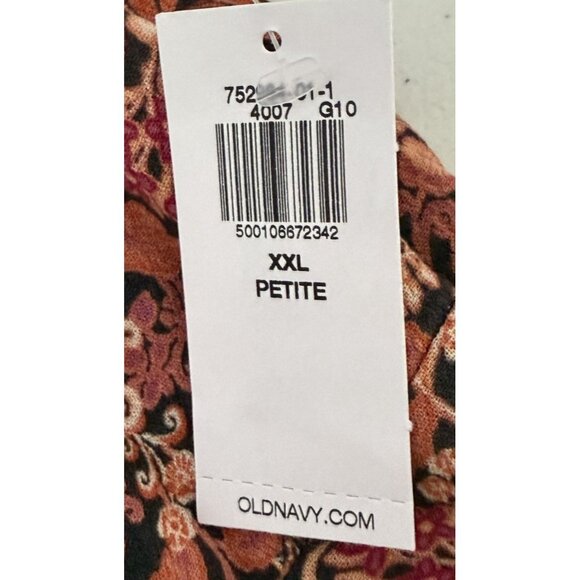 Old Navy XXL Petite Womens Floral Rayon Dress Sleeveless Scoop Neckline PlusSize - Picture 6 of 8